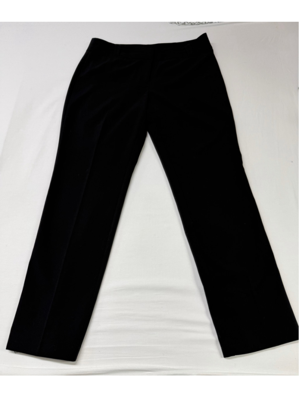 Women's Anne Klein Black Trousers, Size 8 zip fly, classic, stretch 1888